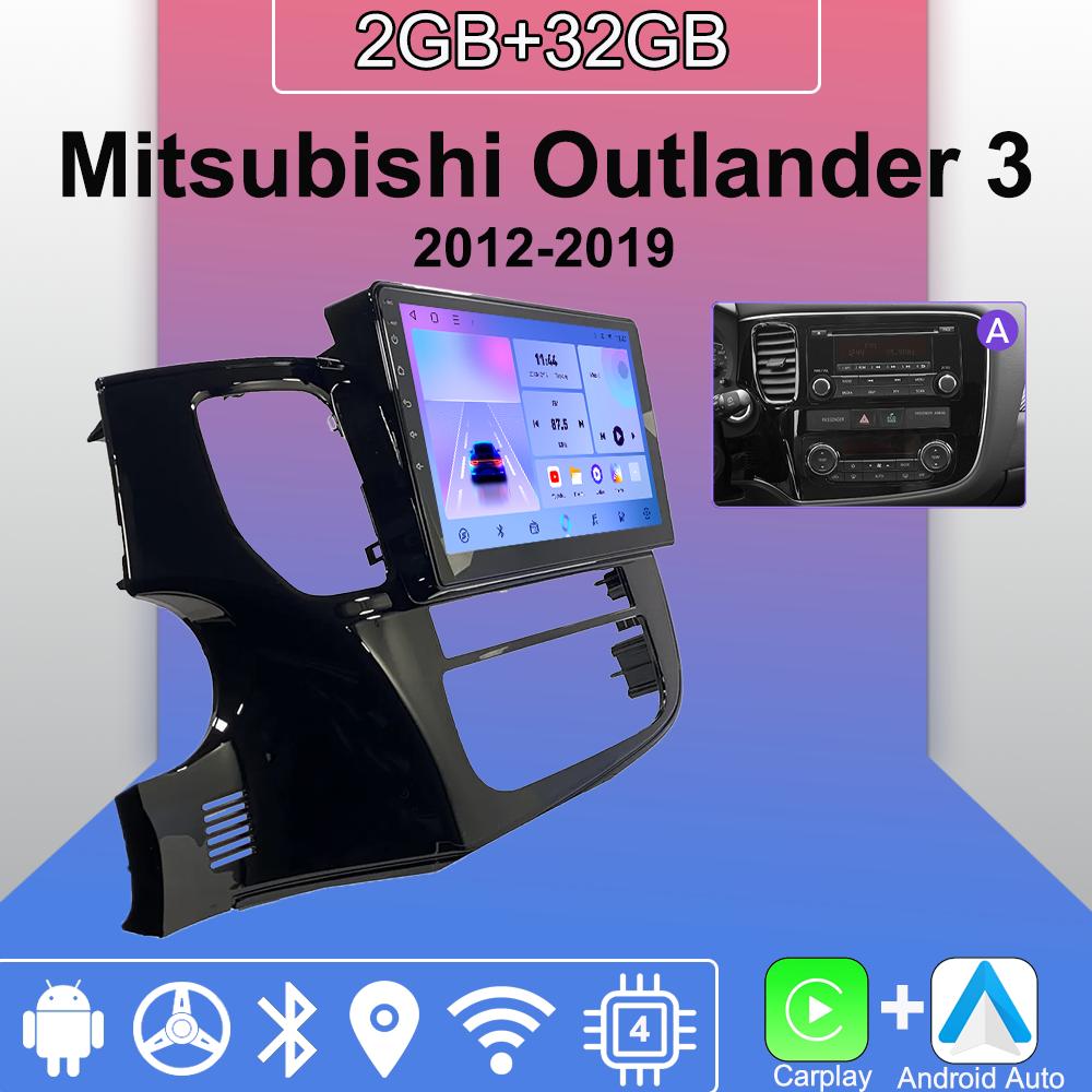 

Android Carplay Автомагнітола для Mitsubishi Outlander 3 2012-2019 Мультимедійний плеєр Головний пристрій Стерео GPS Навігація BT WIFI 2+32 ГБ 2+32GB,A