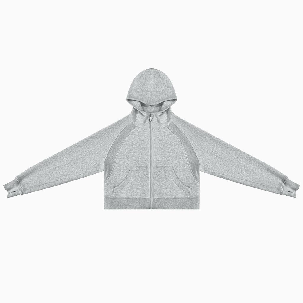 Autumn And Winter Fleece Warm Zipper Long Sleeved Hooded Sweatshirt, Loose And Casual, Fashionable Sports Wear, Yoga Fitness Jacket For Women