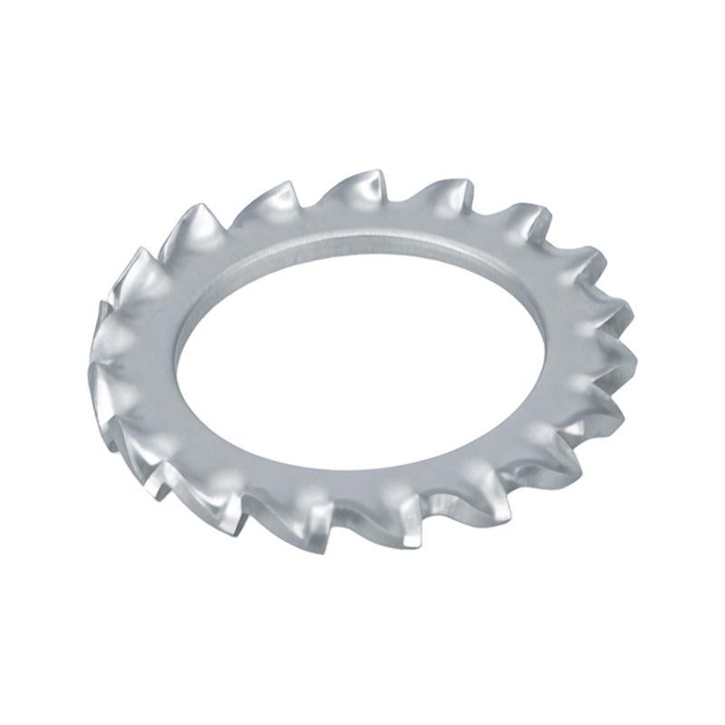 Yigu Yigu Uhlíková ocel Bílý zinek Vroubkovaná pojistná podložka M3-M30, Proti uvolnění, Proti sklouznutí