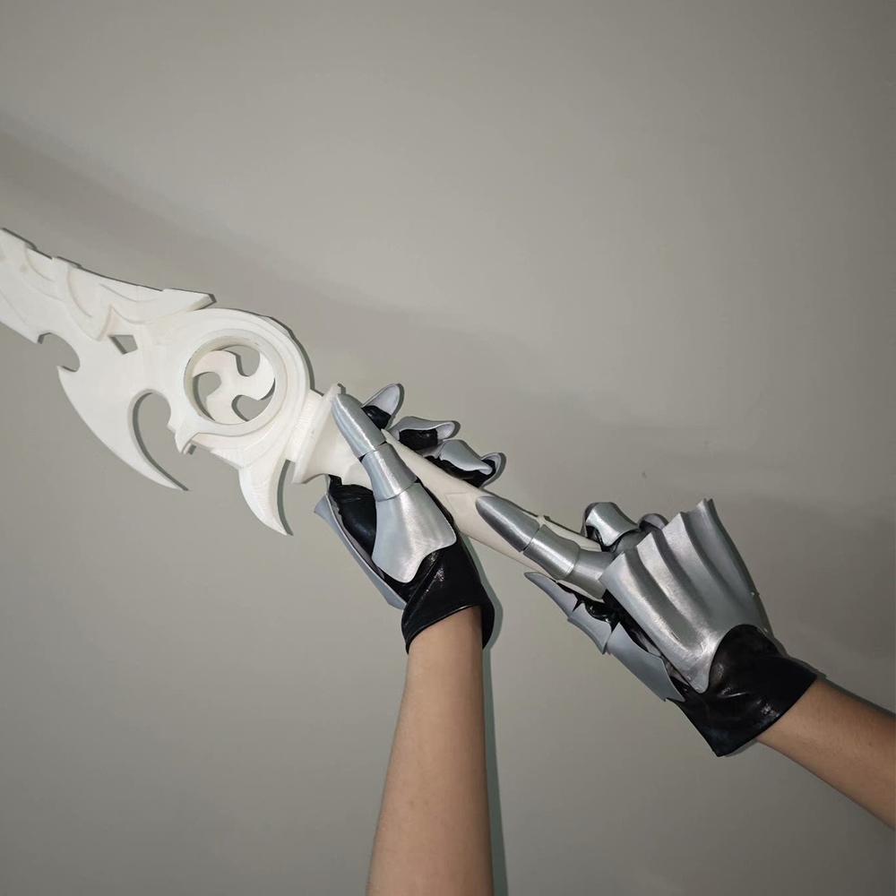 Gants Jouet Mécaniques Cos Gants de Chevalier, Fabriqués en Matériau PETG Imprimé en 3D, Possèdent la Haute Flexibilité des Gants Mecha