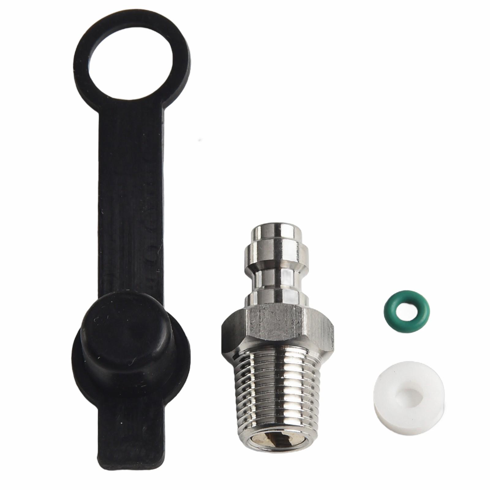 8mm Szybkozłączka Stal Nierdzewna Zawór Męski do Węża Powietrznego Dysza do Pompowania M10*X1 gray