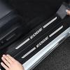Carbon Fiber Car Door Sill Anti Kick Sticker Rear Bumper Trunk Scratch Guard Decals For Ford EDGE Logo Exterior Accessories