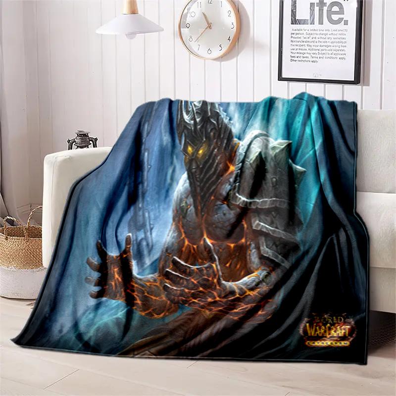 classic game World of Warcraft Frozen Throne blanket Soft and portable four season home bed, sofa blanket, office travel, lunch break, warm blanket Y7