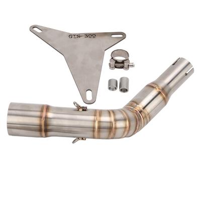 Exhaust Middle Link Pipe Metal Motorcycle Refitting Replacement for Vespa GTS 125 250 300 2008‑2021