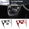 For Fiat Panda 2013-2019 2020 2021 2022 2023 2024 2025 Real Soft Carbon Fiber Sticker LHD RHD Car Gear Shift Panel Interior Trim