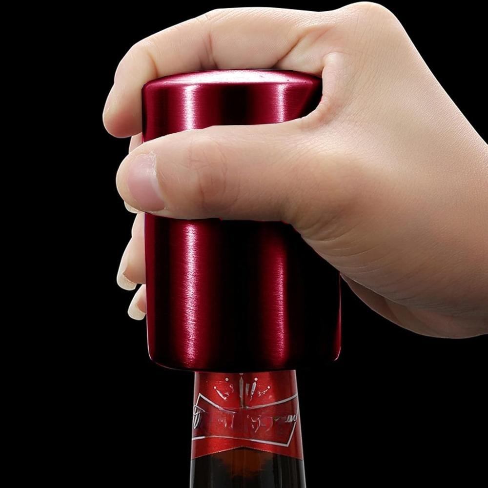 1-3Pcs Magnetic Automatic Beer Bottle Opener Stainless Steel Push Down Opener Beer Corkscrew Tools Portable Bar Gadgets 4