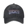 Vintage Wicked For Good Glinda Elegant Logo Baseball Caps Unisex Distressed Cotton Snapback Hat  Outdoor Adjustable Fit Caps Hat