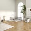 Cat Litter Box, 2-Way Cat Litter Box, incl. Litter Scoop, White + Grey