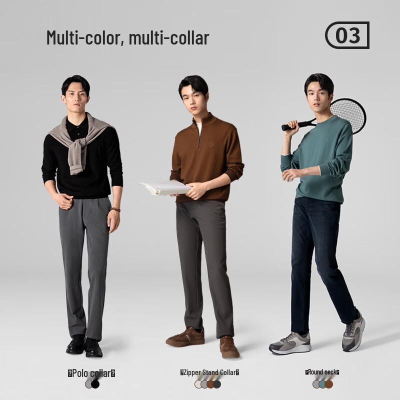 VICUTU Men's Cloud Knit Round Neck Sweater