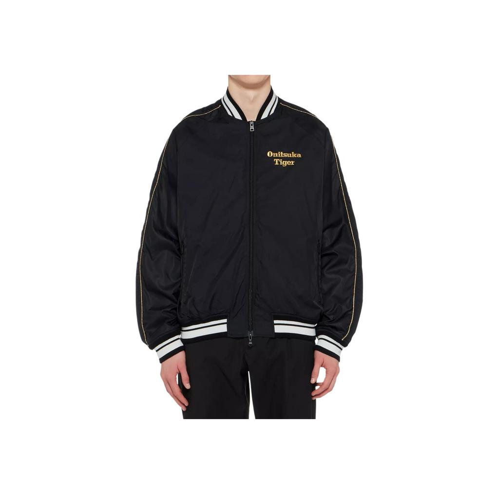 Onitsuka Tiger Logo Pilot Long Sleeve Jacket Unisex jackets Black 2183B437-001