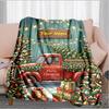 1PC Custom Name Christmas Truck Decorations blanket versatile,all-season throw suitable for the living room,bedroom,camping,travel,and gift