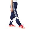 Adidas Jersey Regular Color Block Double Length Track Dark Kids' Must-Have Bottoms, Fit, Knit, 9/10 Pants, KWY24, Blue/White (JH1097)
