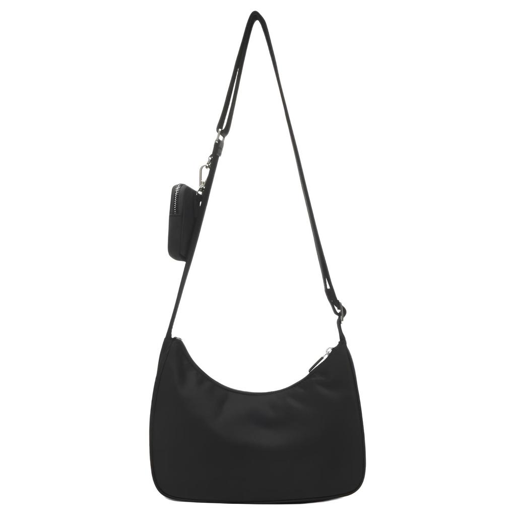 New MLB New York Yankees Nylon Shoulder Bag Shoulder Bag Crossbody Bag Unisex Black 3ACRB045N-50BKS