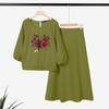 ZANZEA Women Long Sleeve Floral Blouse and Pants Casual Two Piece Suit Sets