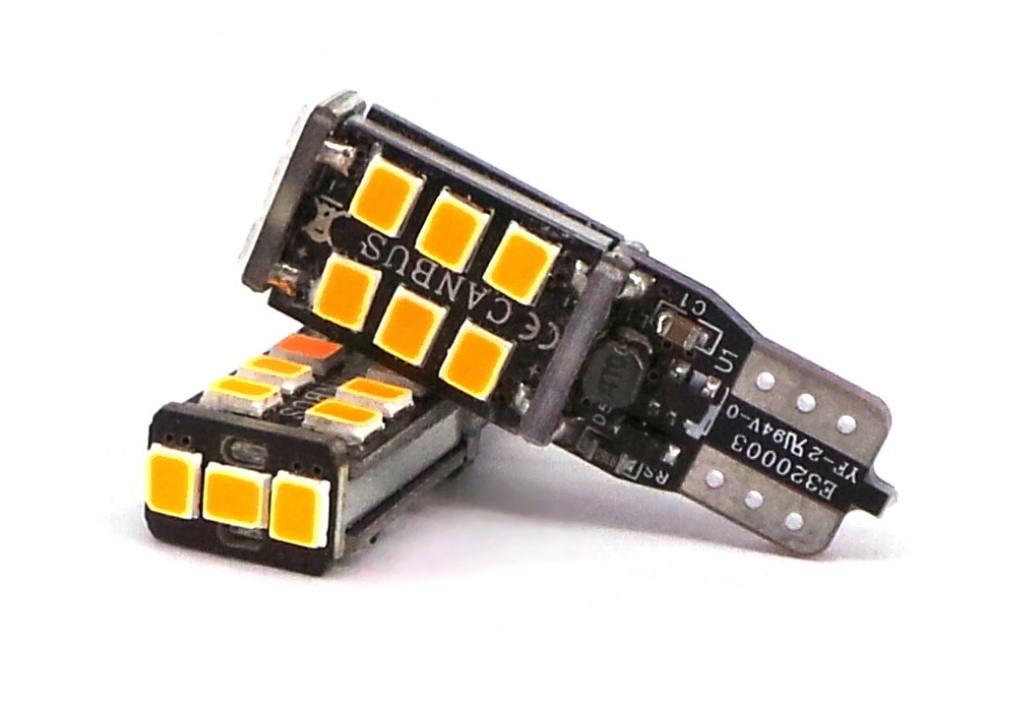 Lot de 2 ampoules LED T10 W10W 10-18V 560lm CANBUS orange Off-Road