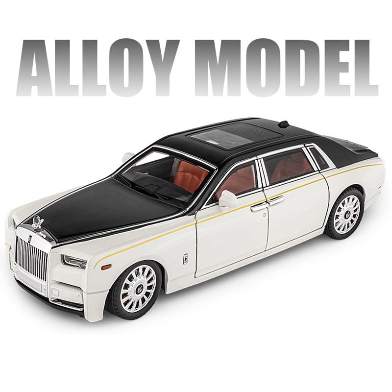 1/18 Rolls-Royce Phantom Alliage Luxy Modèle de Voiture Moulages sous Pression Véhicules Jouets en Métal Modèle de Voiture Simulation Son Lumière Collection Cadeaux pour Enfants