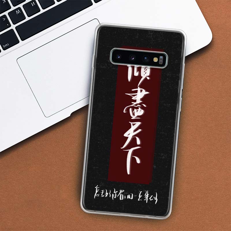 Chinese Aesthetic text letter Phone Case For Samsung Galaxy M21 M12 M31S M32 M51 M52 Note 20 Ulte 10 Plus 9 8 J4 J6 + J8 M11 F52