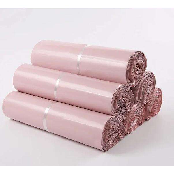 New Light Pink PE Plastic Self-seal Mailbag Poly Envelope Waterproof Postal Courier Bag Waterproof Packaging Postal Bags
