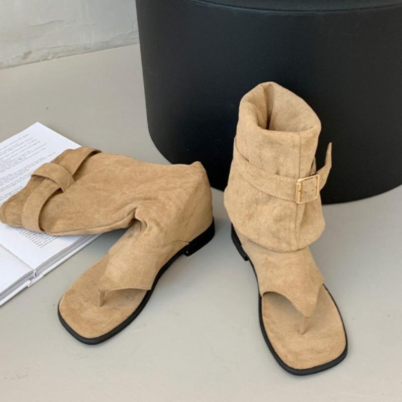 Fashion Women's Summer Boots Ankle Boots Sandals Fashion Wedges Women Middle Tube Boots Retro Style Women Causal Sandals Sandalias Mujer