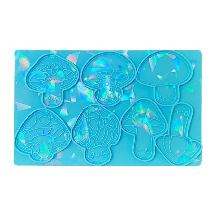 

Silicone Light and Shadow Keychain Moulds Perforable Keyring Pendant Crafts 1 синий