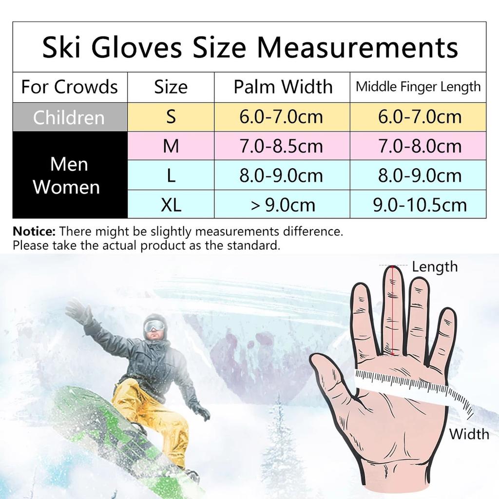 CoolFit Muži Dámské Lyžařské Rukavice Ultralehké Vodotěsné Zimní Teplé Rukavice Rukavice na Snowboard Rukavice na motorku Jízda na sněhu Voděodolné rukavice