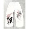 Fashion Men's Casual Gothic Sports Jogging Pants Straight Leg Autumn New Street Jogging Pants