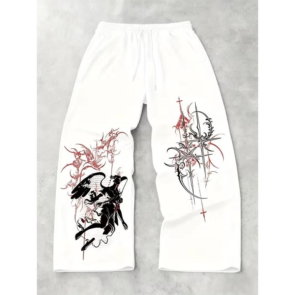 Fashion Men's Casual Gothic Sports Jogging Pants Straight Leg Autumn New Street Jogging Pants