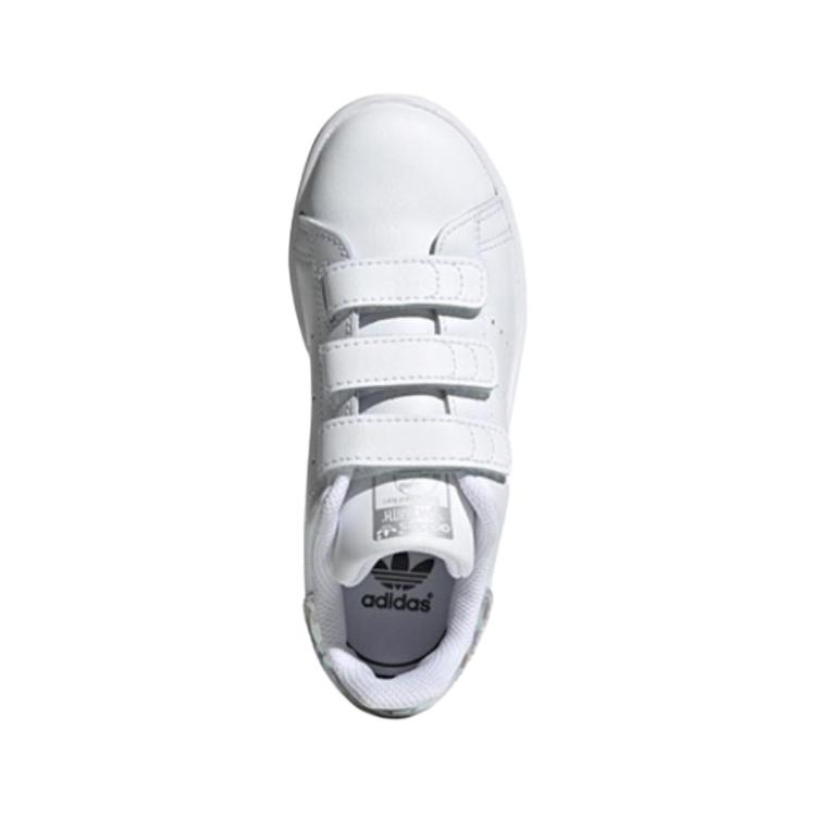 Adidas Originals Stan Smith Low top Kids' Skateboarding Shoes White Silver Children Aged 3 7 Years Old EE8484