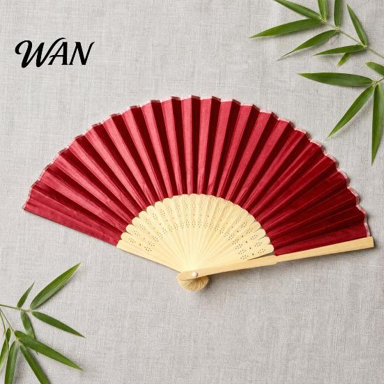 Lightweight Bamboo Fan Chinese Style Silk Folding Fan, Ribs Decorative Handheld Summer Cooling Portable Party Favors for Men Women Wooden
