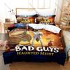 Cool The Bad Guys Cartoon 3PCS Bedding Set Wolf Snake Shark Microfiber Duvet Cover 2Pillowcases No Inner Core