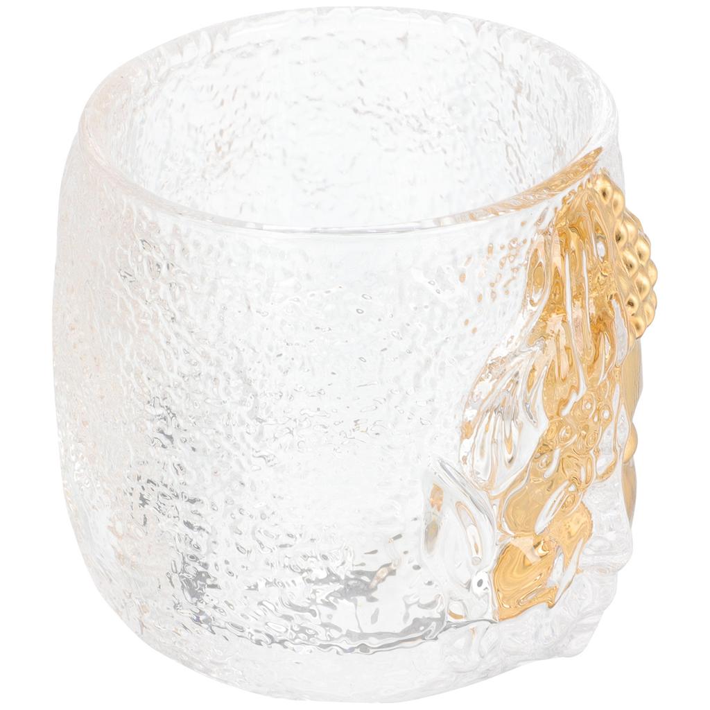 Japanese Style Double Wall Glass Tea Cup Exquisite Pattern Transparent Beverage Glass for Tea Juice Wine Home Use