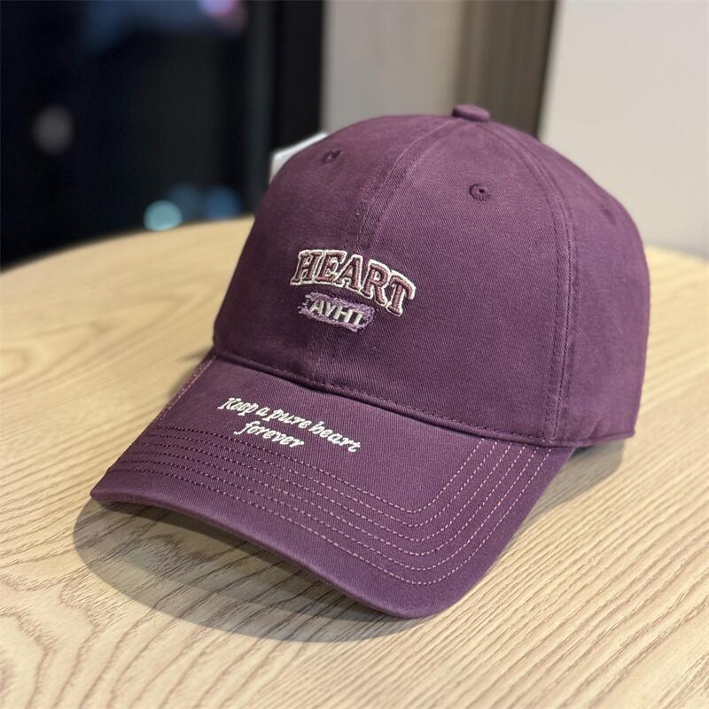 Autumn Fashion Letter Embroidery Baseball Cap Men's Four Seasons Versatile Casual Cap College Style Hat Women Show Small Face