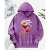 The Cherry Sprits  Print Women Washed Hoodie Street Comfortable Hoody Fashion Cotton Clothes Casual Female Pullover