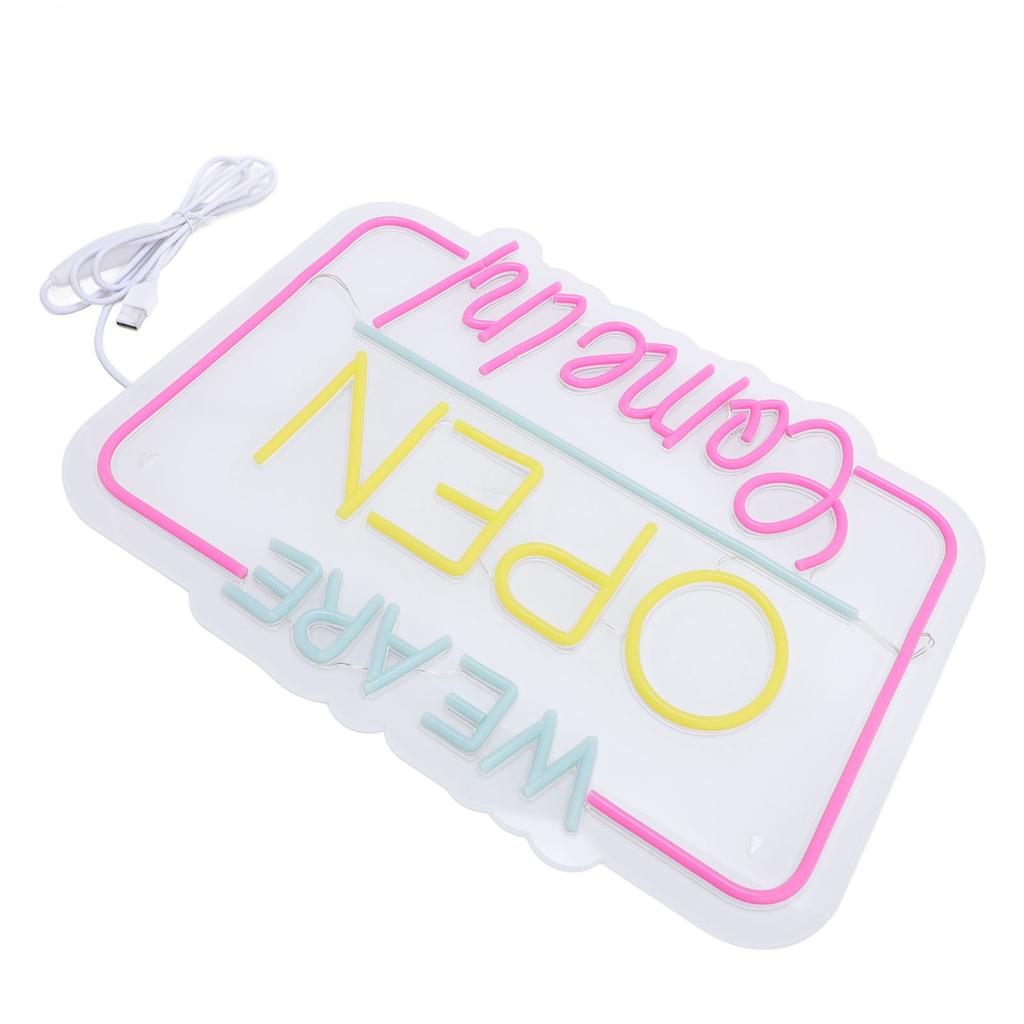 Decor de Perete Semn Neon Alimentare USB Suntem Deschisi Intră Semn Neon LED Decor Estetic de Cameră pentru Baruri