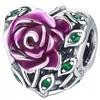 Charms Heart Rose 925 Pendant Bead Colorful Beads Twigs