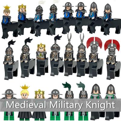 Středověké figurky kentaurských vojáků Stavební kostky Rytířská armáda Král Královna Příslušenství Hrad Vojenské MOC bloky Sada zbraní Hračky