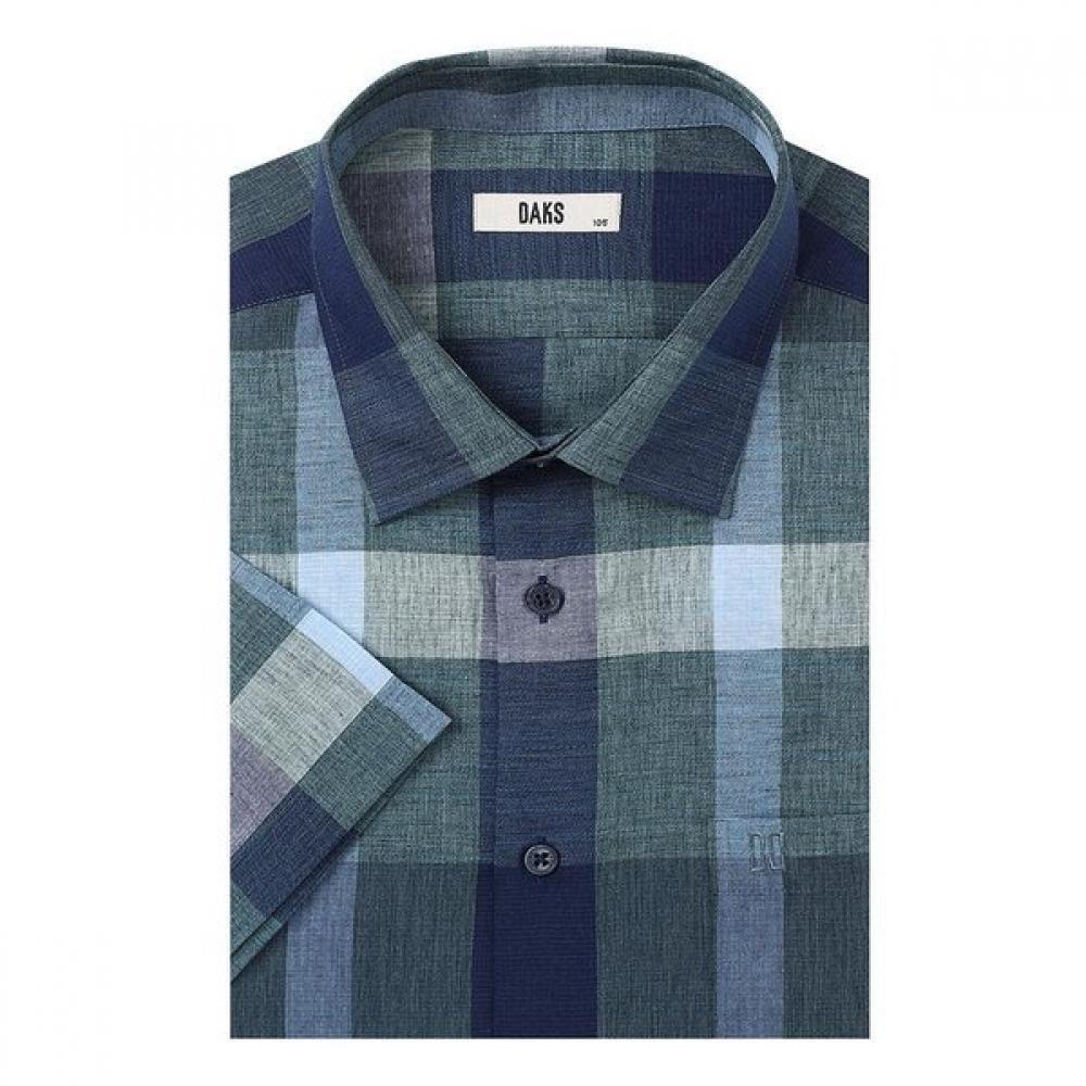 DakS Men S Big Check Regular Fit Short Sleeve Shirt dmS3ShcS130e1