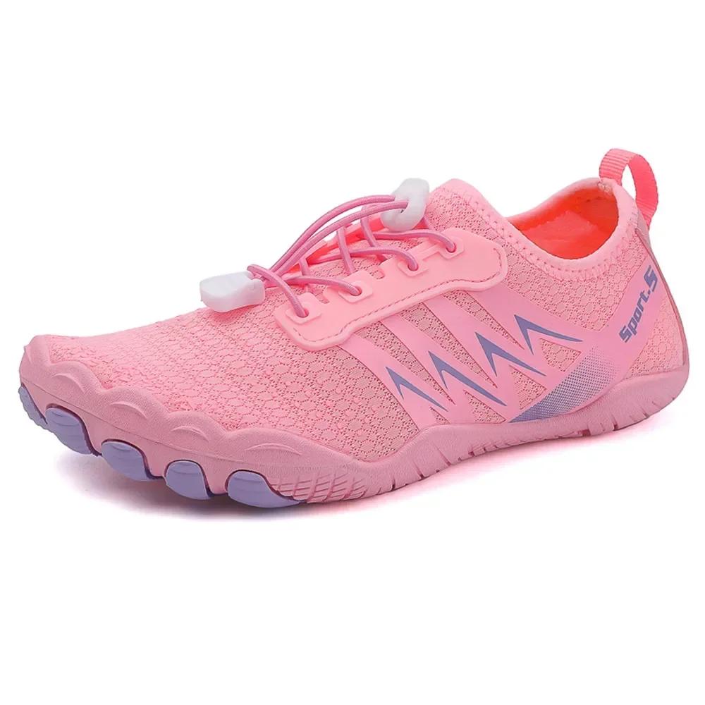 Women Men Water Shoes Upstream Wading Swimming Barefoot Five Fingers Aqua Shoes Beach Seaside Gym Fitness Unisex Sneakers