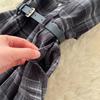 Retro Kariertes Ärmelloses Tweed-Knielanges Kleid für Damen Herbst Winter V-Ausschnitt Ärmelloses Oberteil Tankkleid