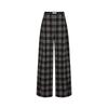 JiuZi Annakou Women's Retro Plaid Curved Casual Trousers
