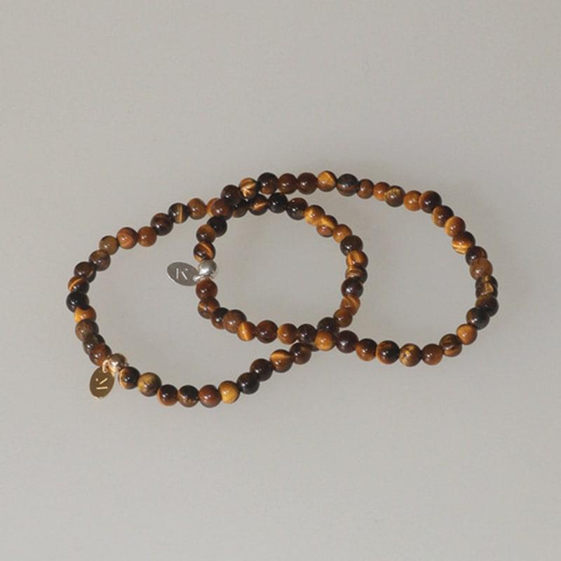 modernlike 14k gold hopi tiger eye stone bracelet 4mm