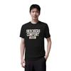 Skechers Sports League Round Neck Letter Print Straight Cut Short Sleeve T-Shirt Men Tops Black L224M095-0018