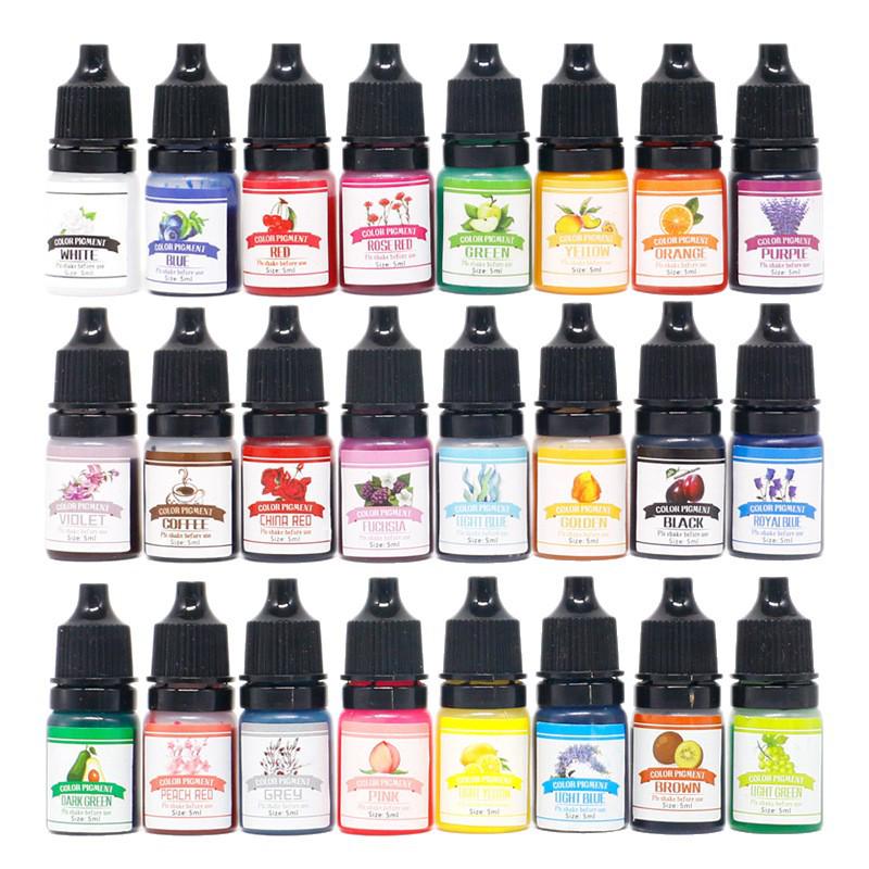 Essenza Colore Resina Epossidica ad Alta Concentrazione Seconda Generazione, 24 Colori, 5ml per Artigianato in Cristallo Fai-da-te