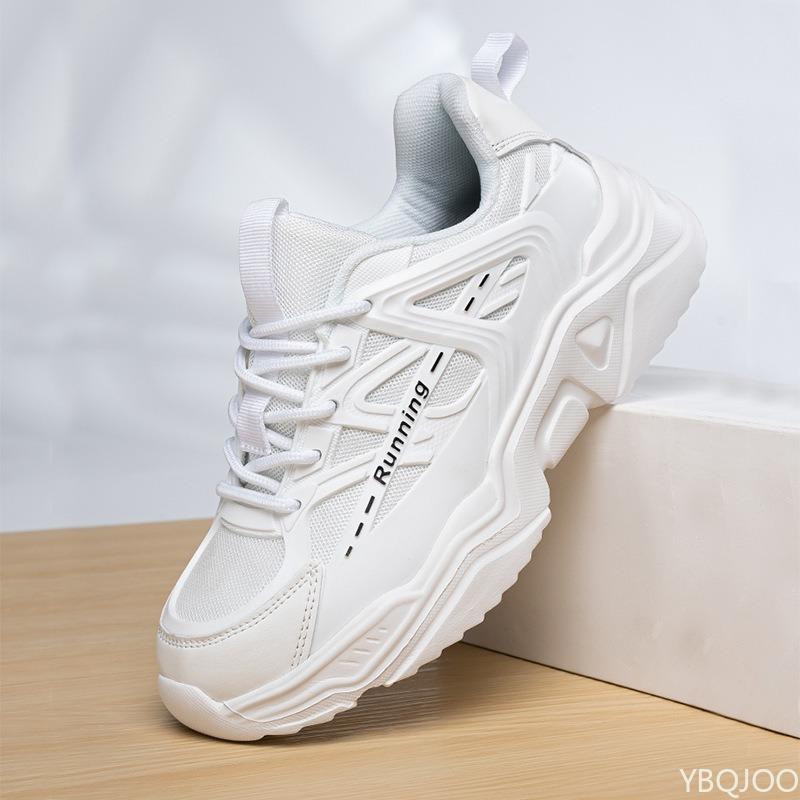 Fashion Trendy Breathable Mesh Spring Autumn Couple Style Thick Soled Running Shoes Casual Versatile Simple Comfortable Sports Shoes