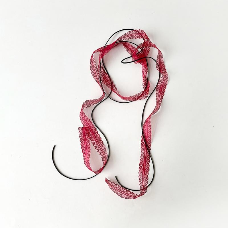 Lace Scarf for Women Long Skinny Belt Necktie Neck Scarf Girls Photo Props Long Neckerchief Skinny Scarf Necktie
