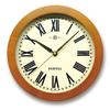 Santell Japanese-Made Natural Wood Standard Wall Clock (Roman Alphabet) Brown QL726R-BR