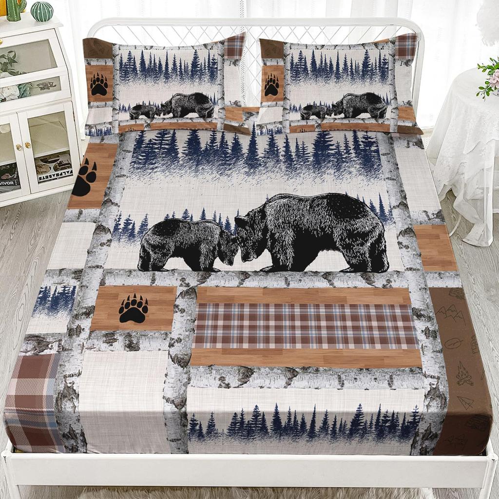 Animal Pattern Mattress Three-Piece Digital Printing Bedding Set, Mattress Three-Piece Set For Children And Adults