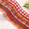 Plaid Wired Edge Ribbons Fall Plaid Burlap Ribbon Check Ribbon for Thanksgiving Autumn Party DIY Craft Bow Wrapping 10 Yard/Roll
