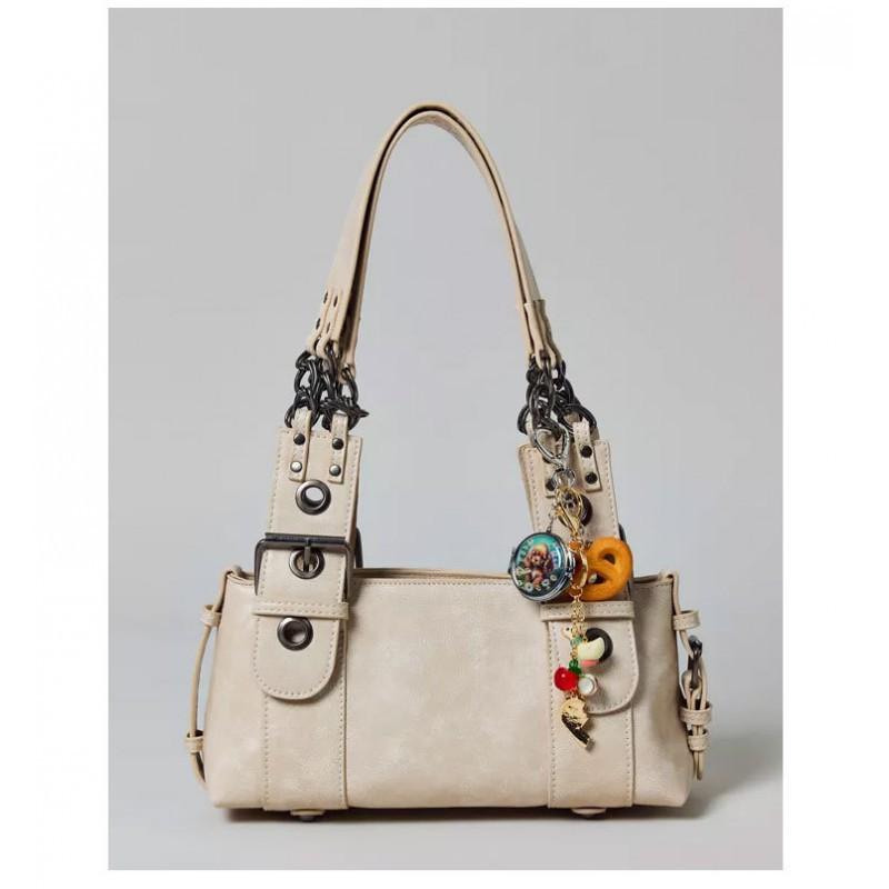American Retro Used Motorcycle Bag 2025 New Large-capacity Single-shoulder Underarm Maillard Tote Handbag