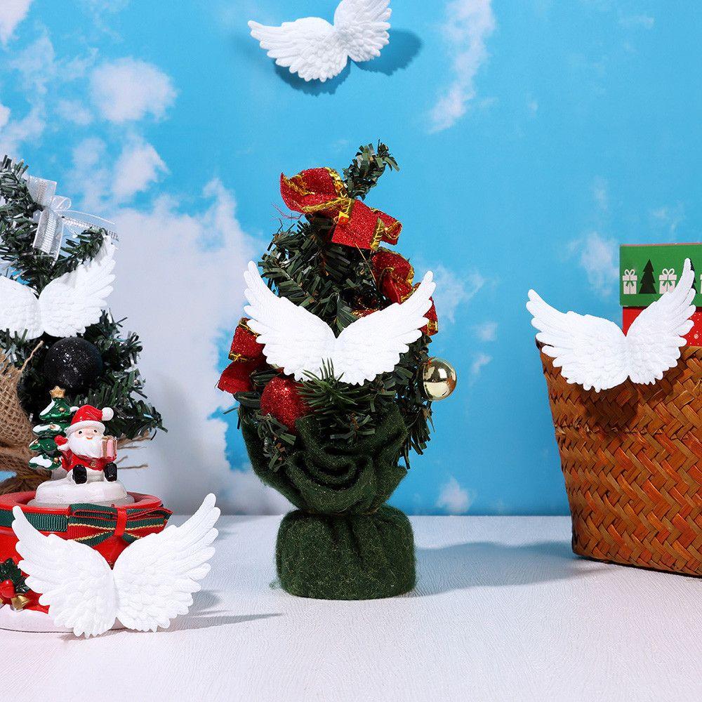 Birthday DIY Craft Christmas Tree Ornaments Xmas Party Decoration Cake Decor Plastic Angel Wings